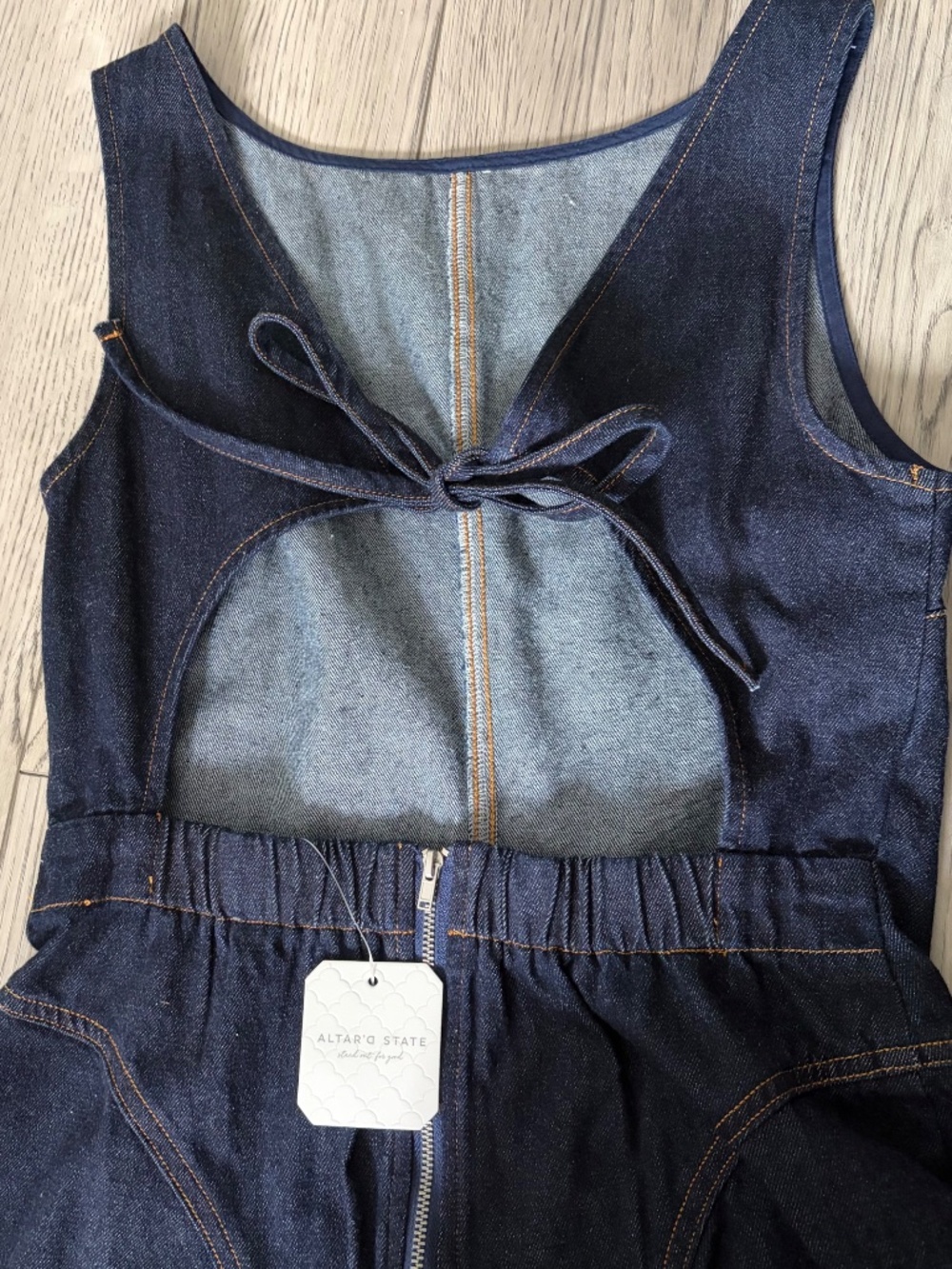 Altar'd State Winona Denim Mini Dress — Small - Picture 10 of 10
